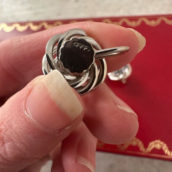 Vintage 50s 14k F And F Felger Brooch And Earring Set - Picture 11 of 13